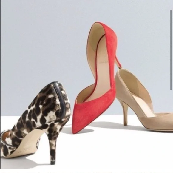 NIB J.Crew 65mm Collette Suede Pump Bright Cerise NEW Size 9 - Picture 4 of 6